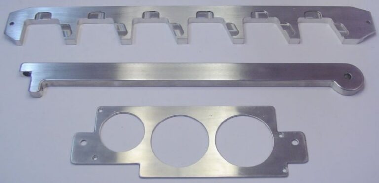 Aluminium part after machining and grinding